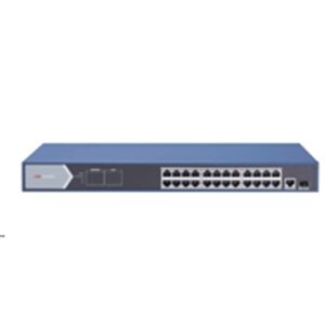 Networking Switch 24p Lan Gigabit Hikvision Ds-3e0526p-e 24p Poe + 2p Uplink - Desktop - Qos - 370w