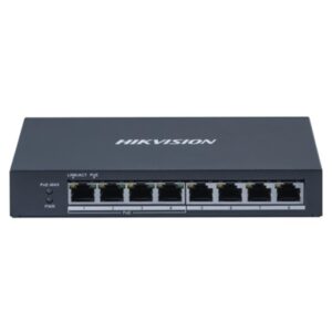 Networking Switch 8p Lan Gigabit Hikvision Ds-3e0508p-o4p Poe + 4p Rj45 - Case Metallico